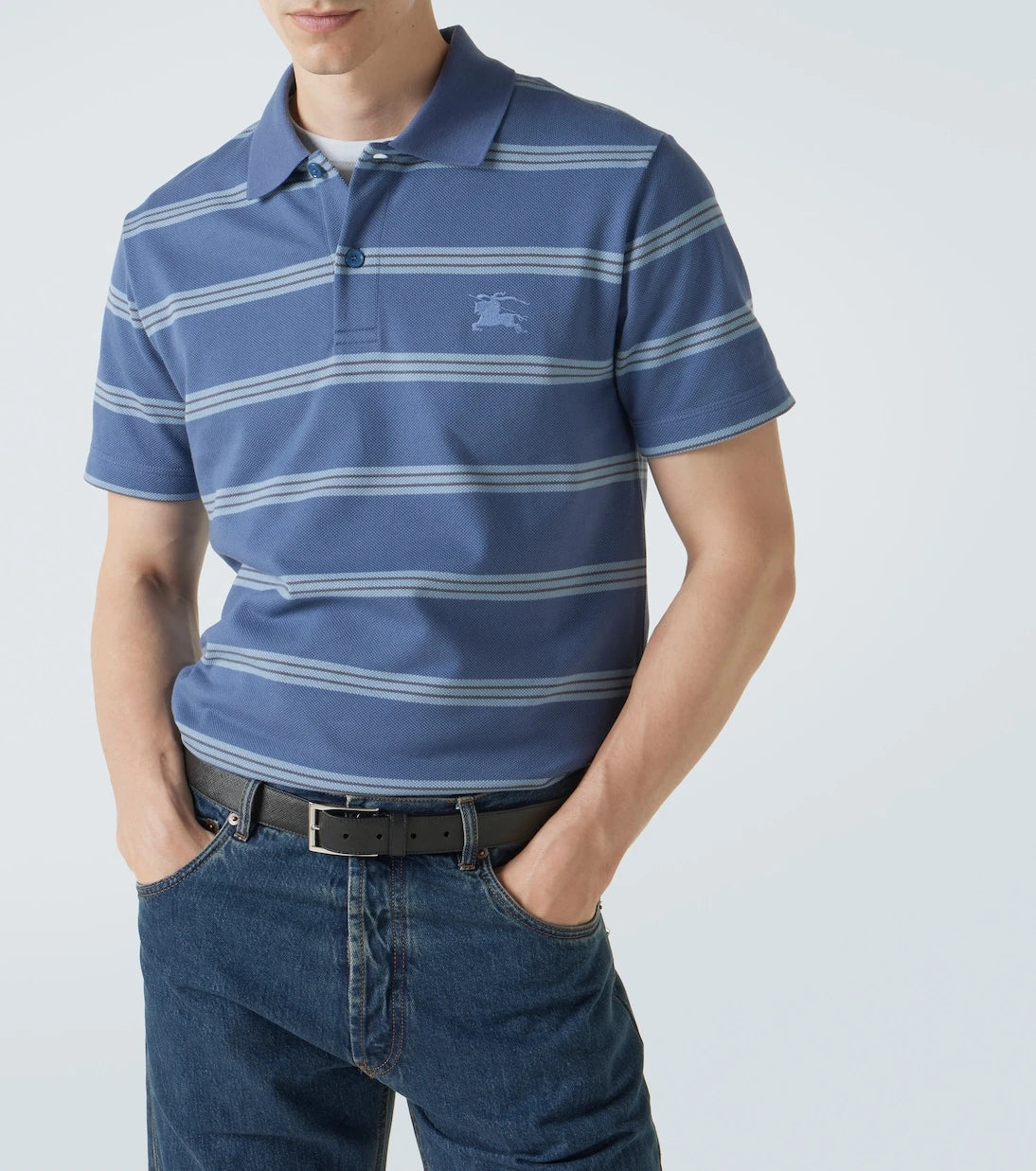 Burberry - EKD striped cotton piqué polo shirt