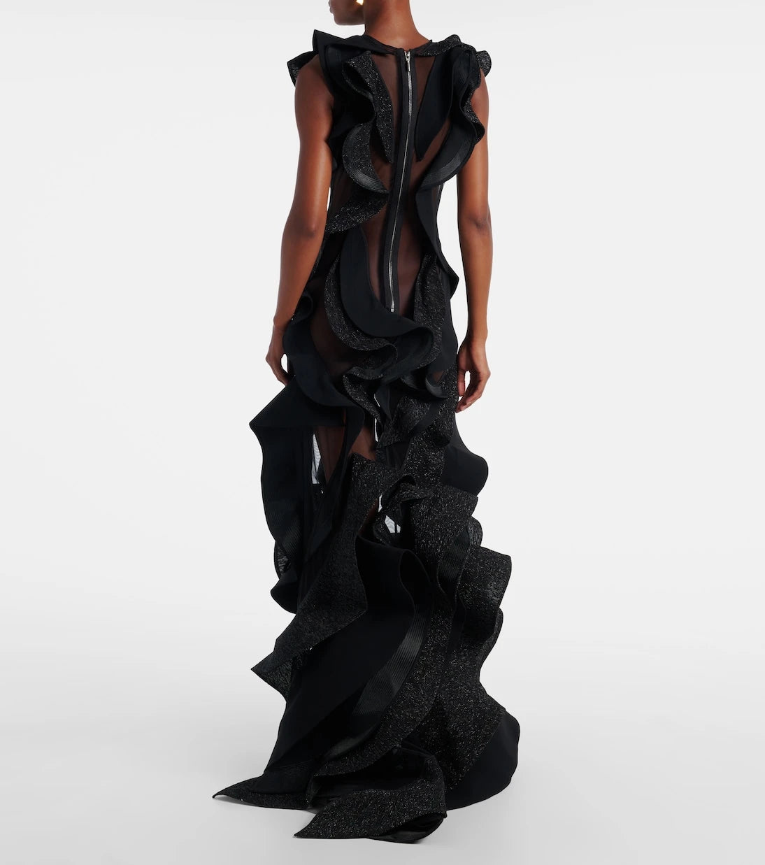 Maticevski - Ellipsoid Wave ruffled gown