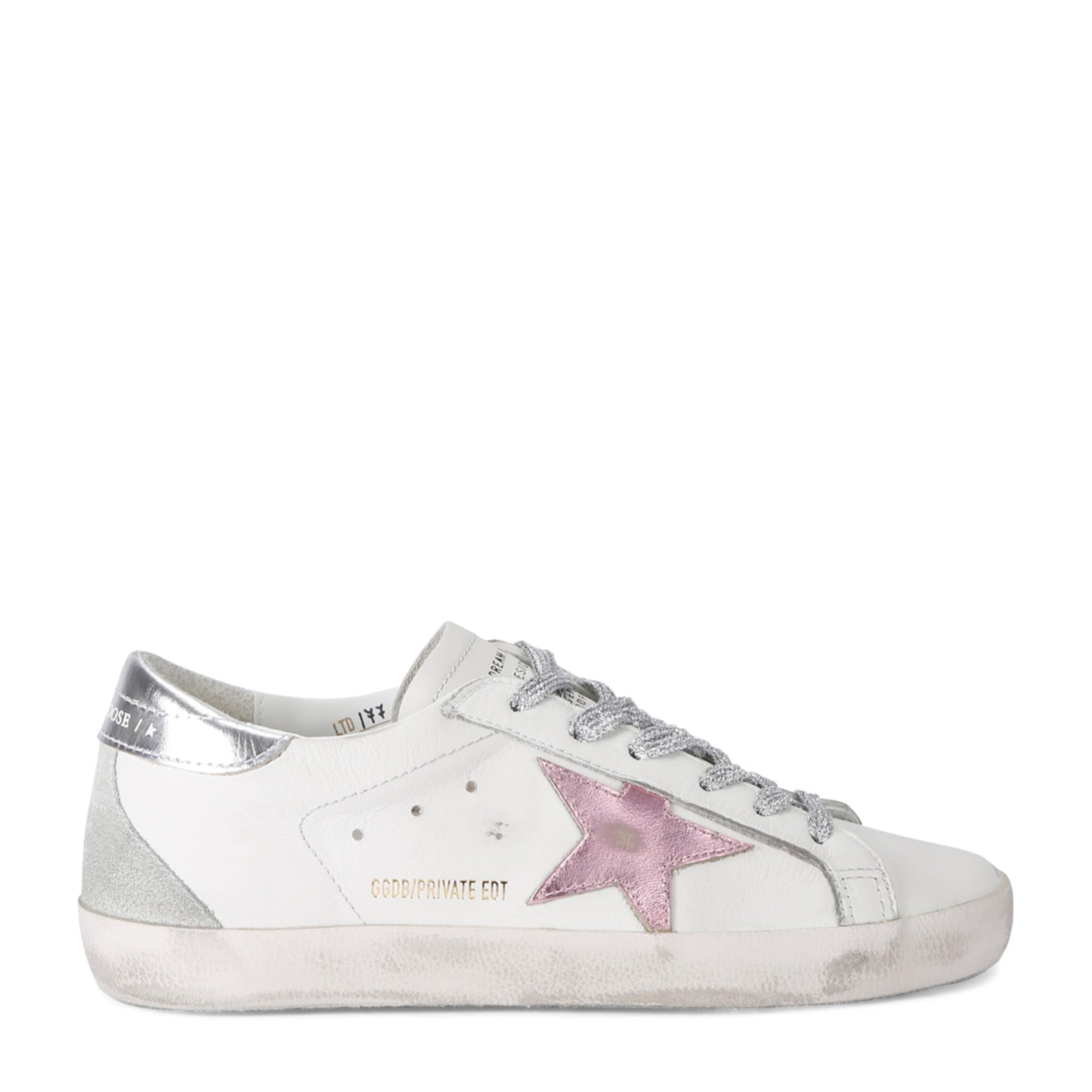 Golden Goose White Leather Exclusive Super-Star Sneakers