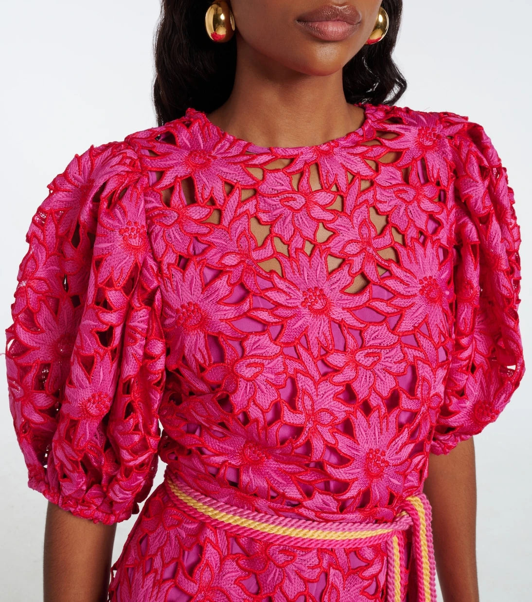 Farm Rio - Belted lace minidress