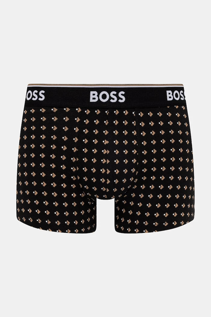 BOSS erkek pamuklu elastan boxer trunk 3P Power Desig 3 adet