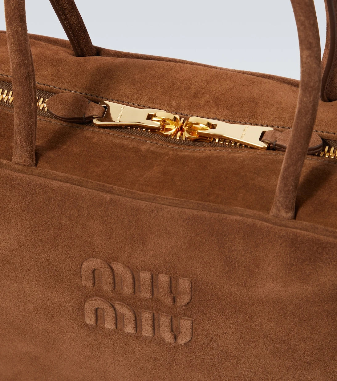 Miu Miu - Logo suede tote bag