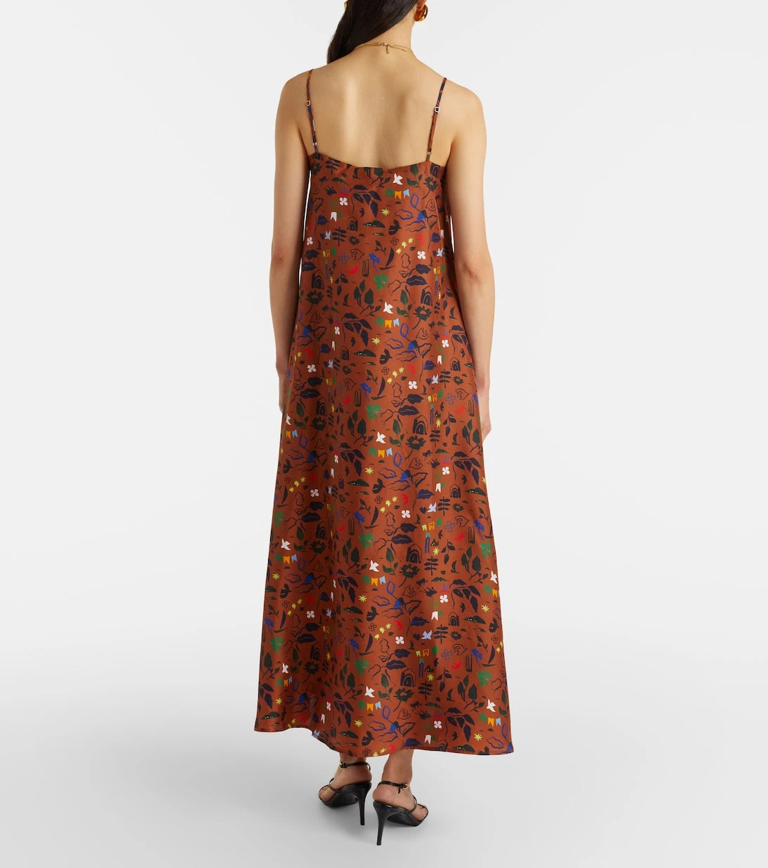 Asceno - Melfi printed silk twill midi dress