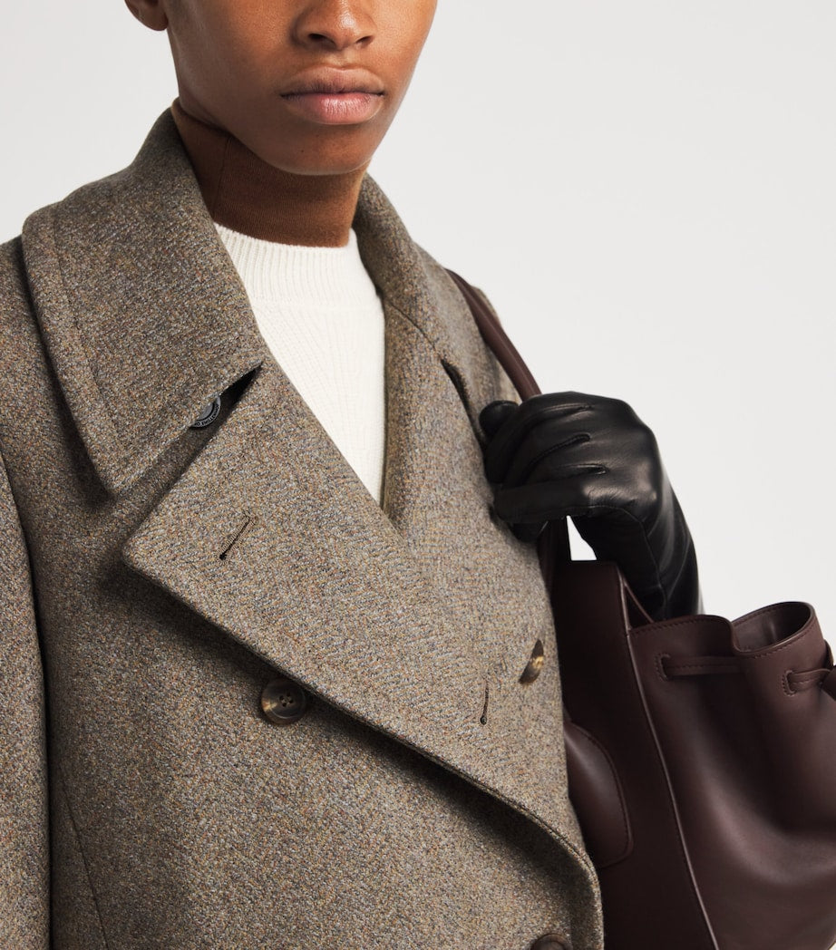 Johnstons Of Elgin Brown Wool The Great Coat