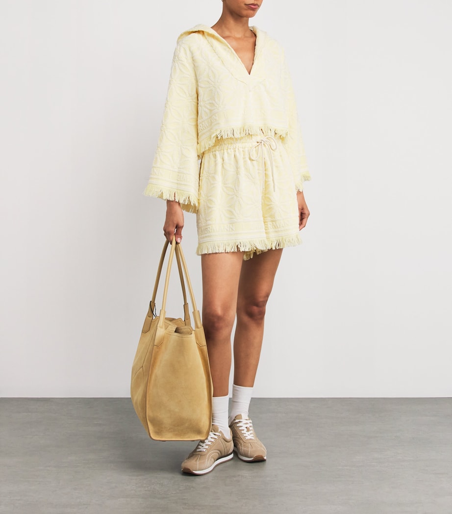 Yellow Cotton Towelling Coco Shorts