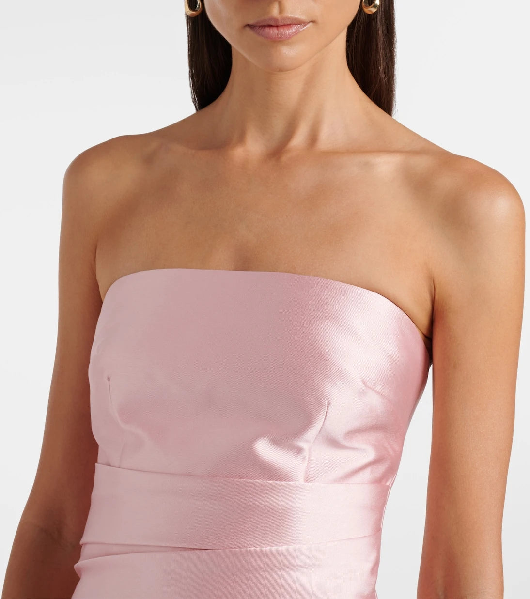 Solace London - Ingrid draped satin gown