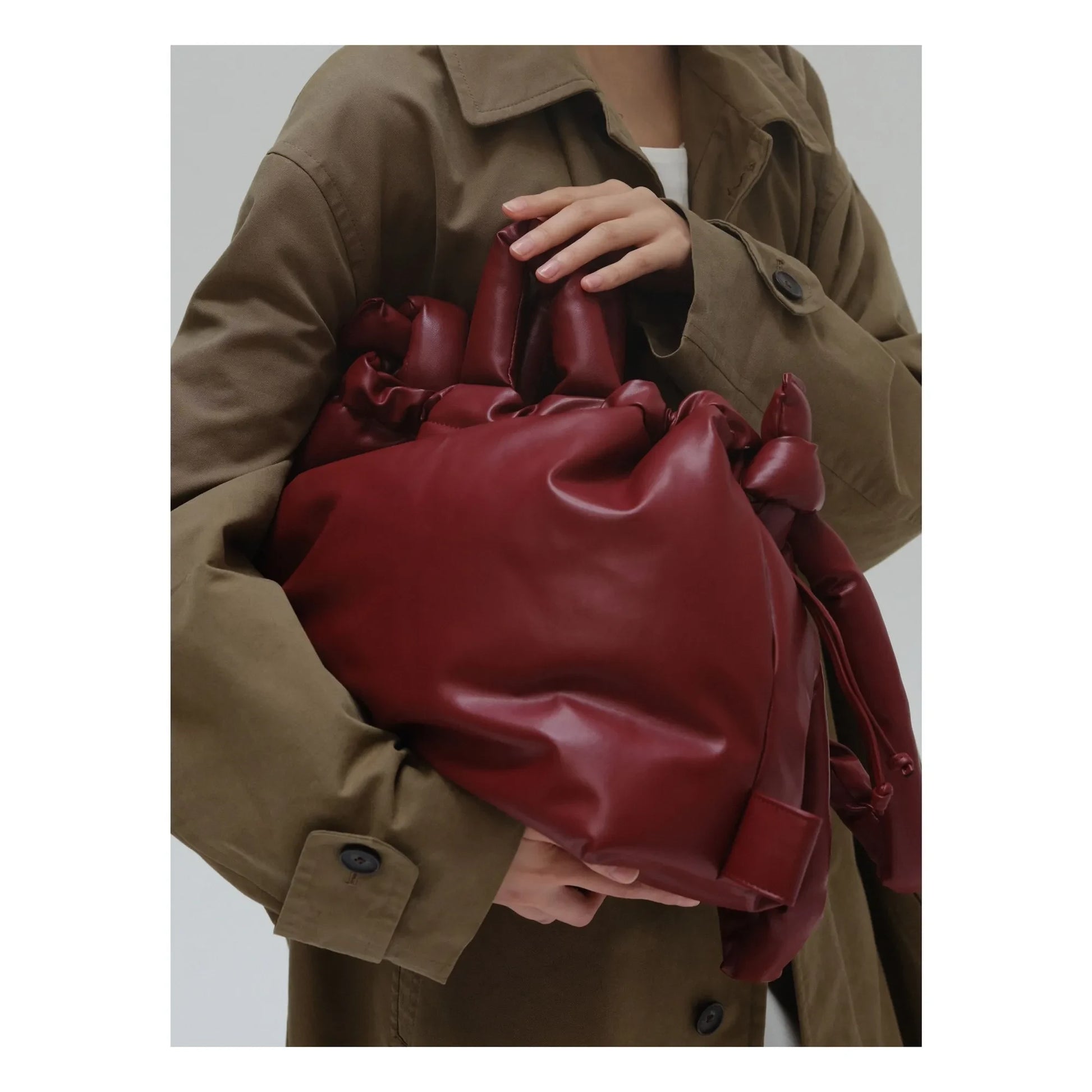 Olend - Ona Vegan Leather Bag | Cherry red