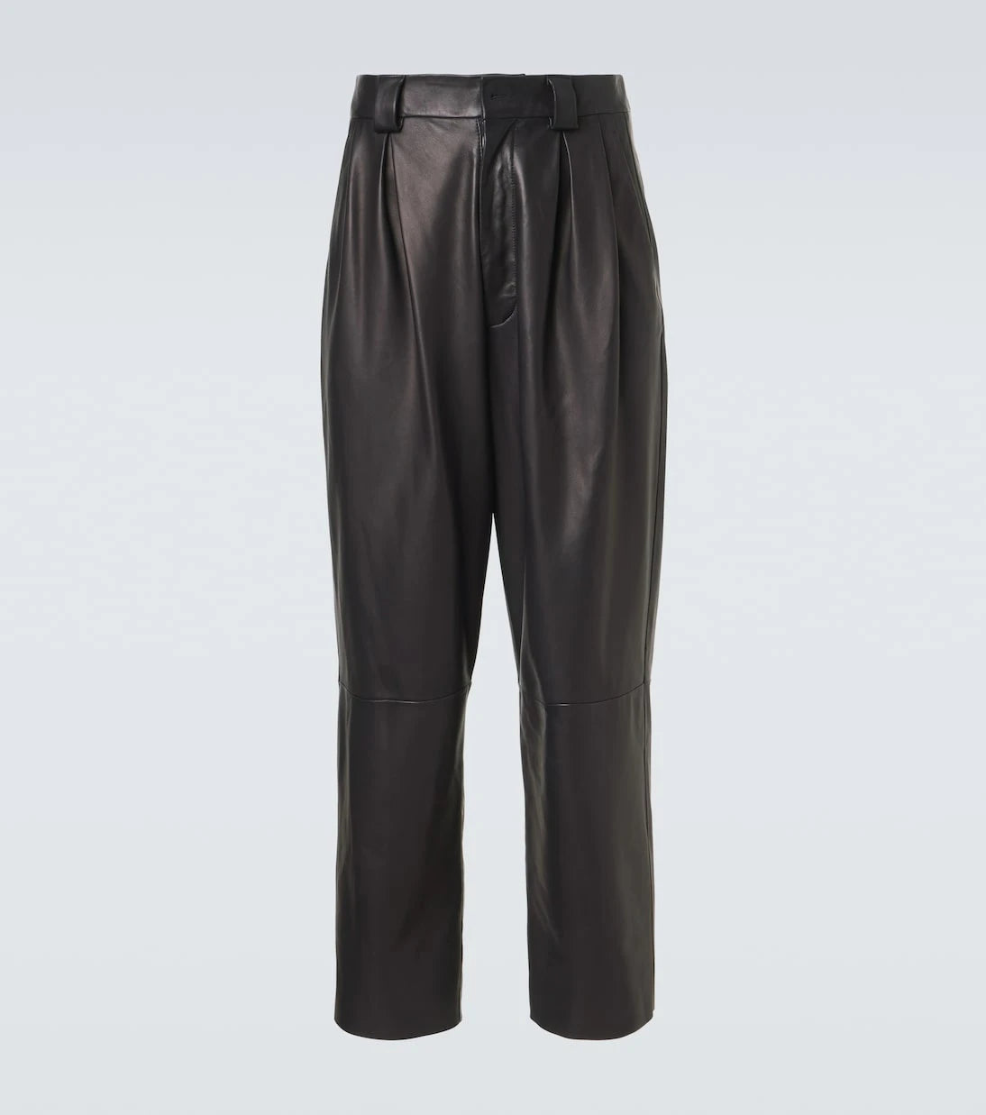 Giorgio Armani - Archivio pleated leather straight pants