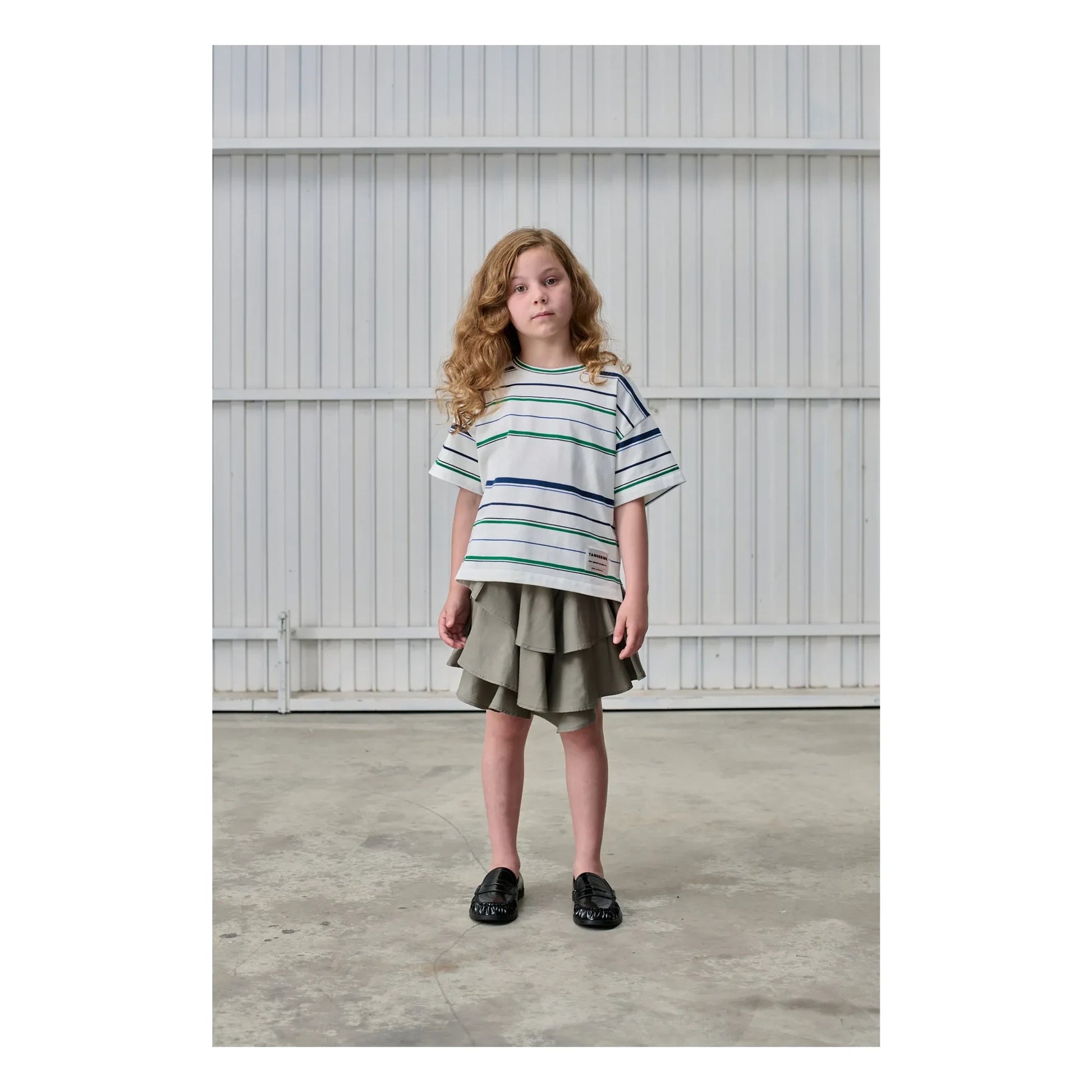 Tangerine - Ruffled skirt | Khaki