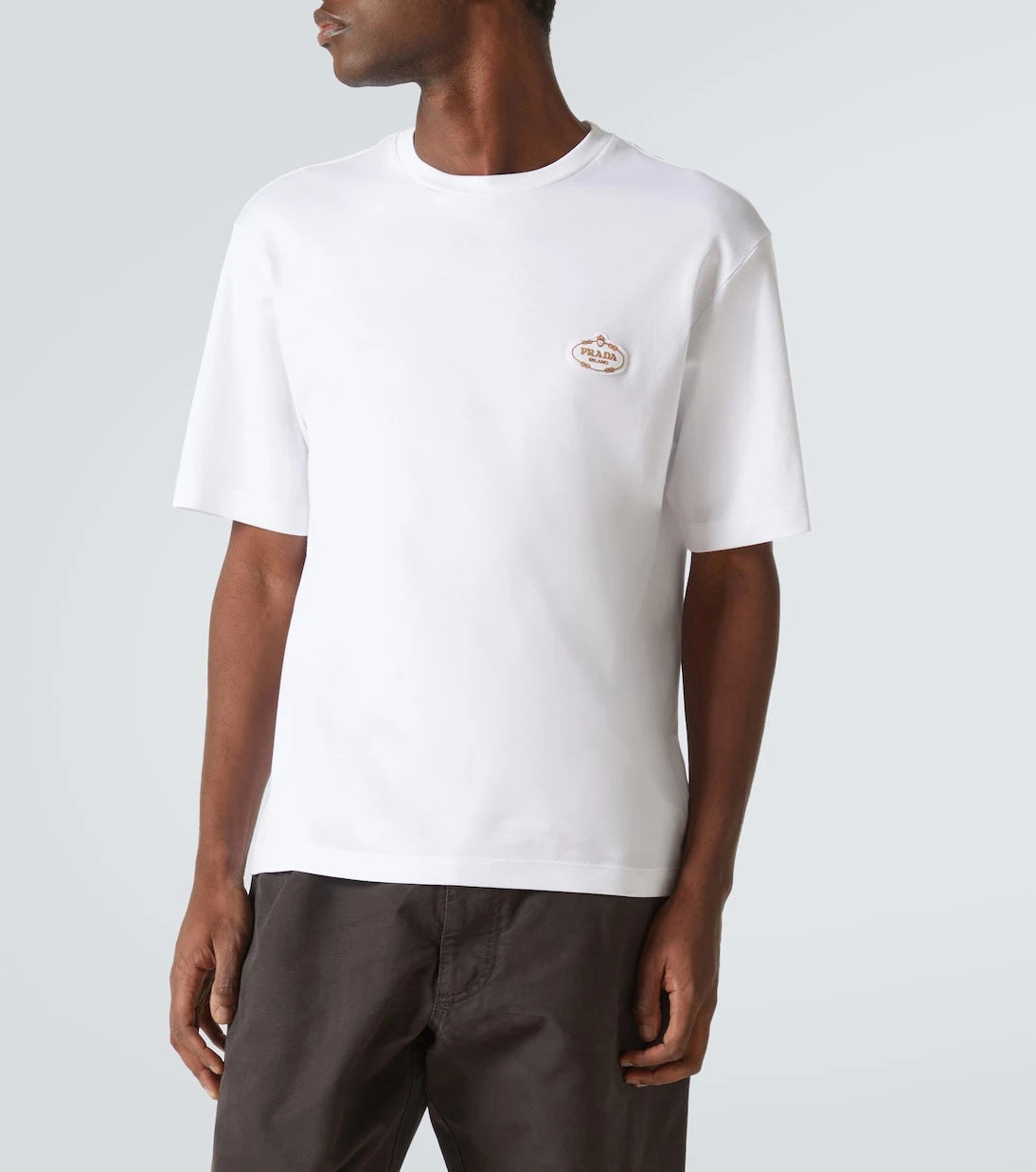 Prada - Interlock cotton jersey T-shirt