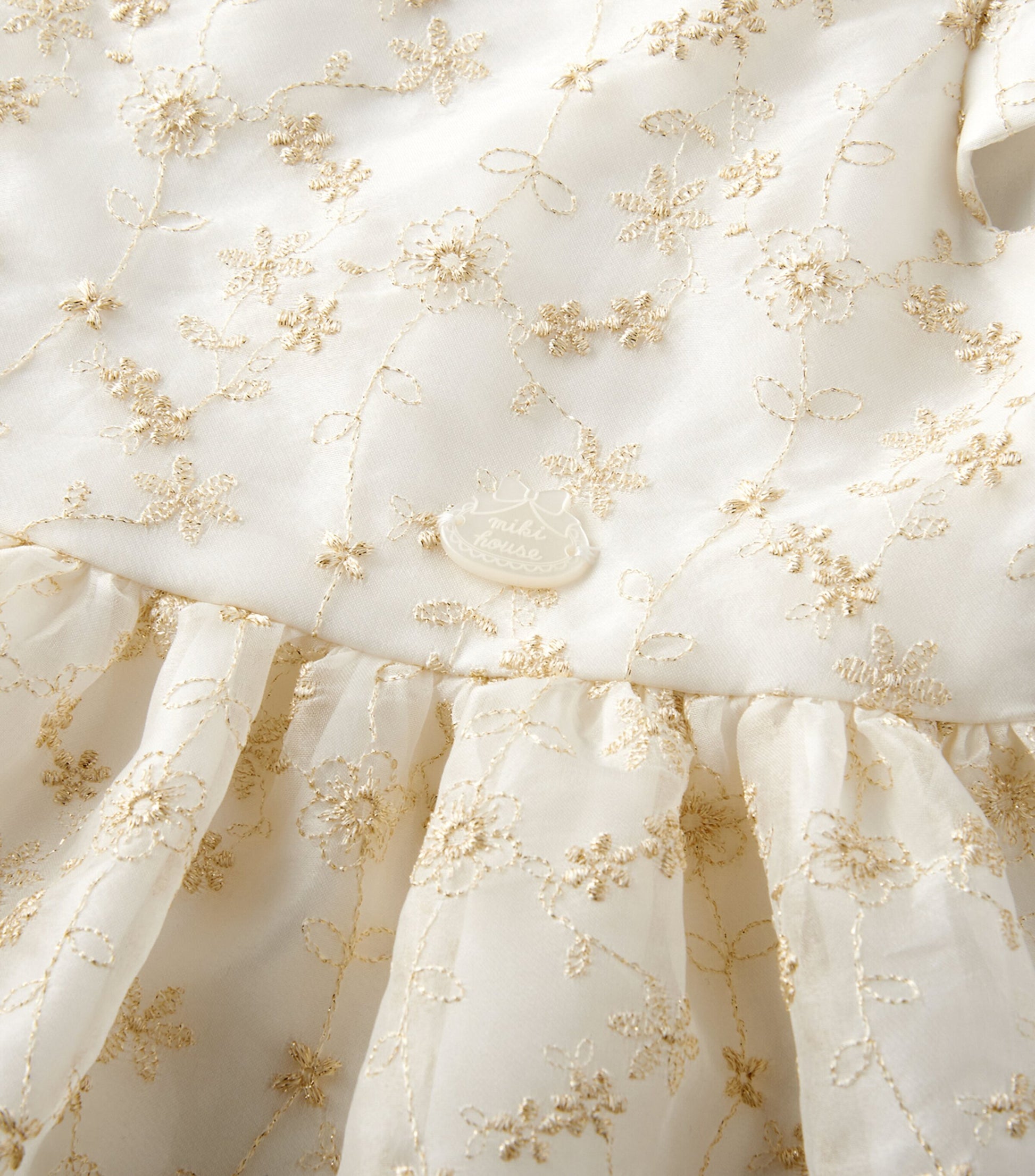 Silk Floral Embroidery Dress (3-7 Years)