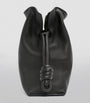 LOEWE Black Mini Leather Flamenco Purse