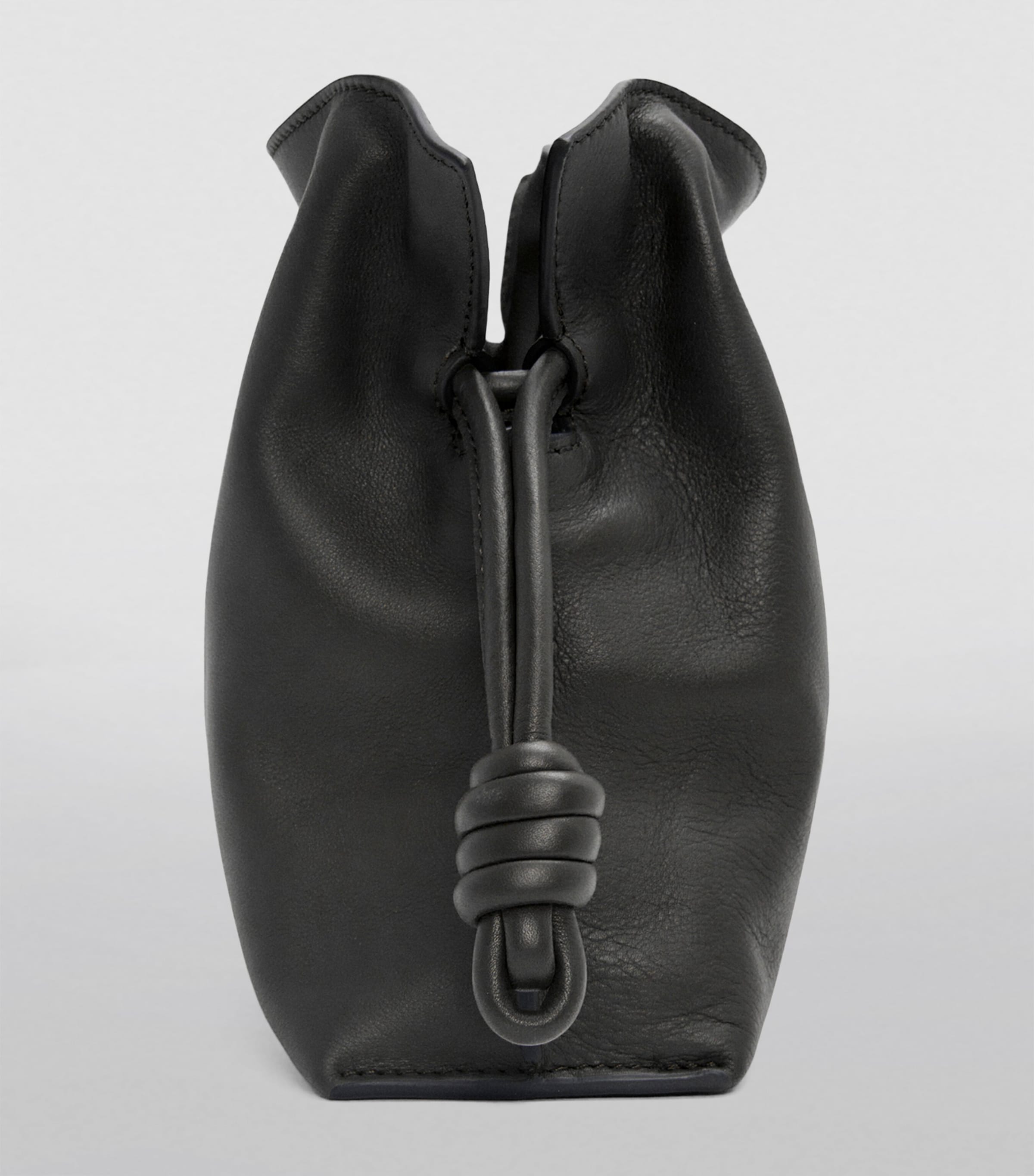 LOEWE Black Mini Leather Flamenco Purse