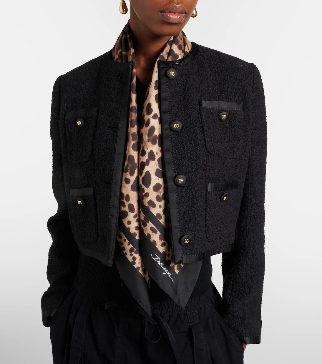 Dolce&Gabbana - Leopard-print silk scarf