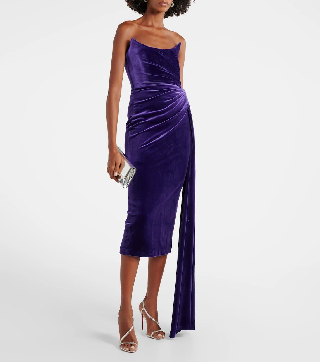 Alex Perry - Draped velvet corset gown