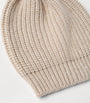 Brunello Cucinelli Beige Cashmere-Silk Embellished Beanie