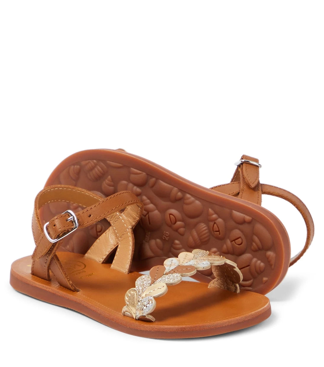 Pom d'Api - Plagette Ferns leather sandals