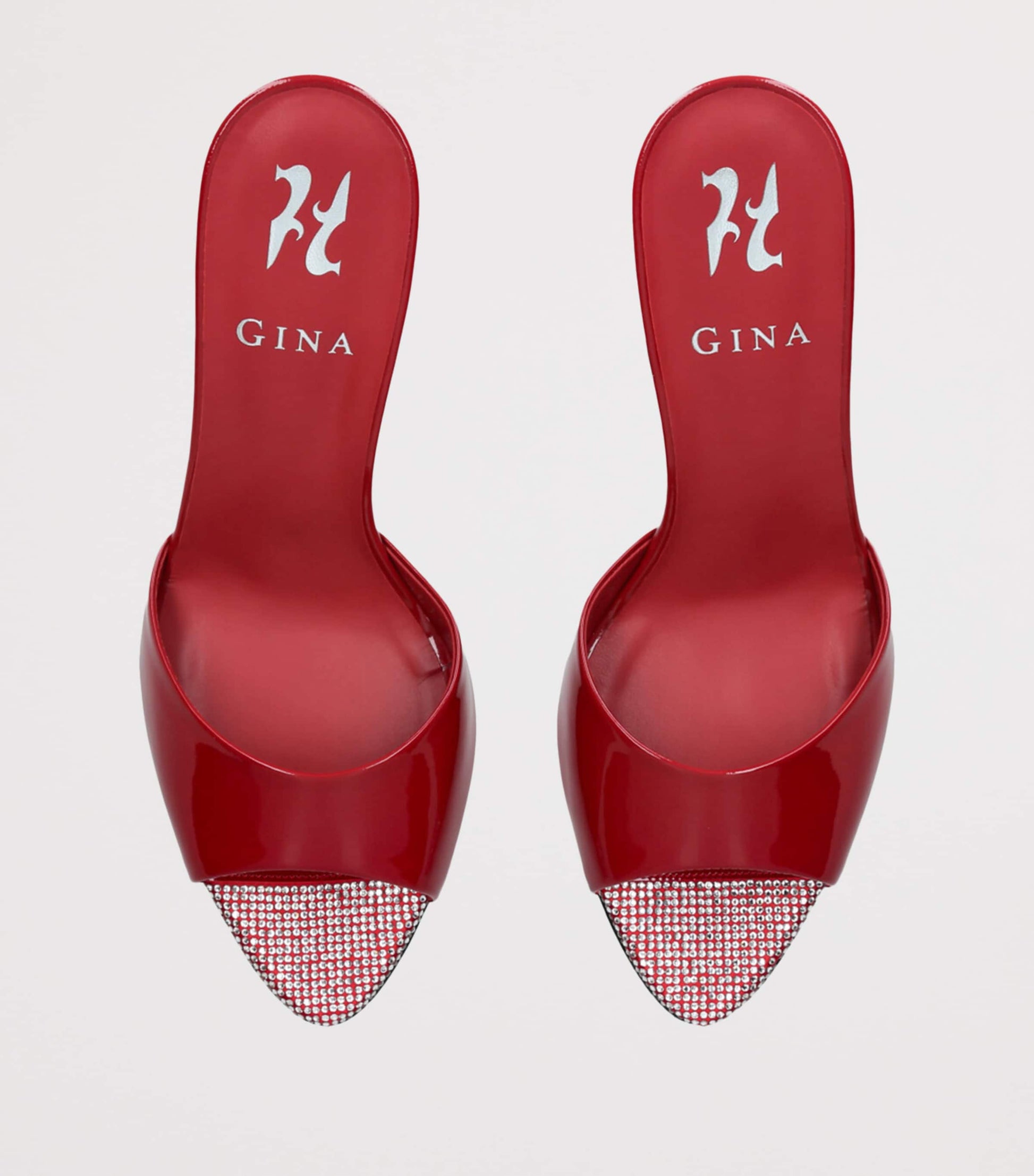 Red Leather Marmont Heeled Mules 85