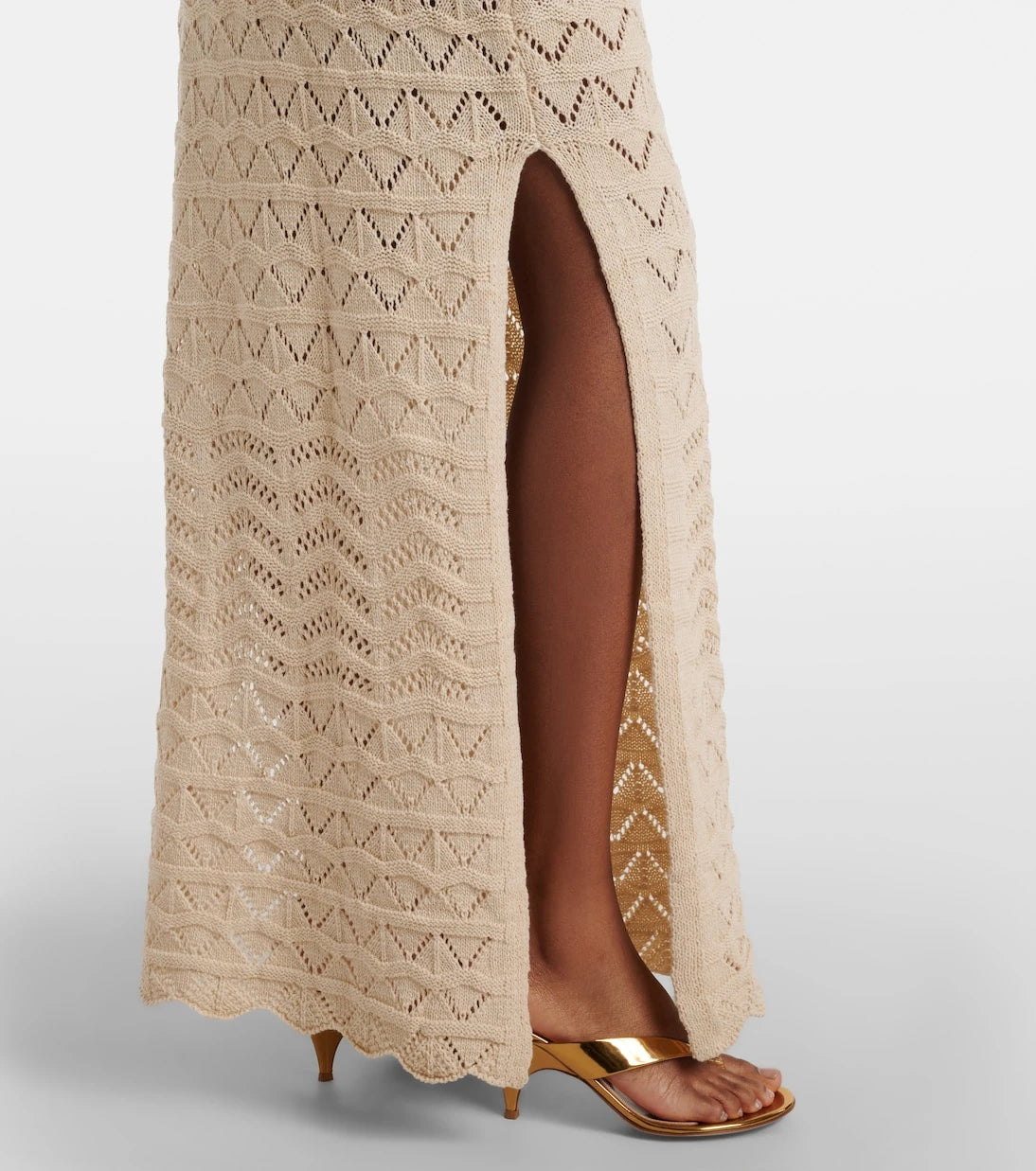 Bananhot - Rey crochet cotton-blend maxi dress