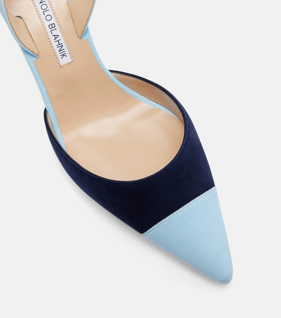 Manolo Blahnik - Capsli süet arkası açık topuklu ayakkabı