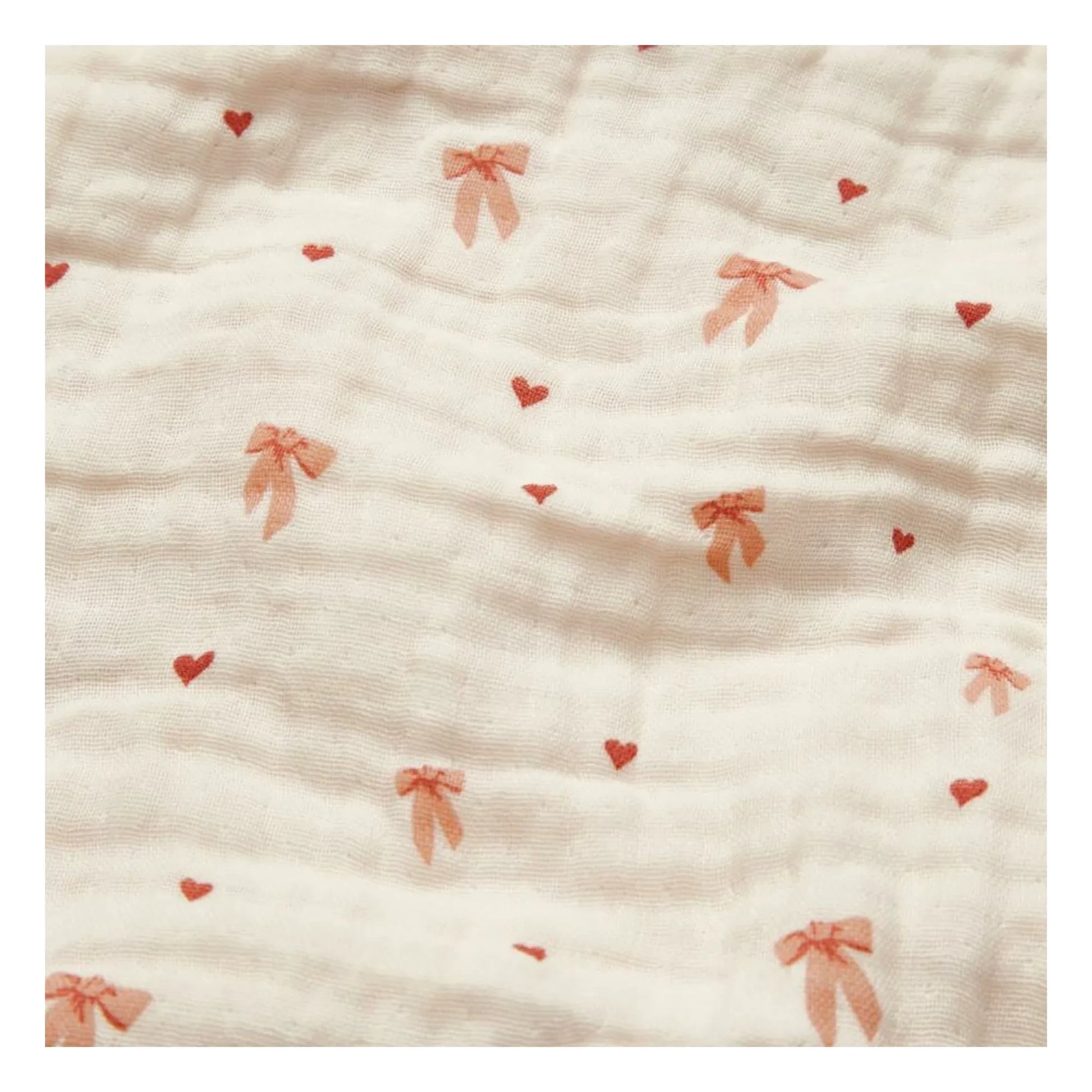 Cam Cam - Bows muslin blanket | Pale Pink