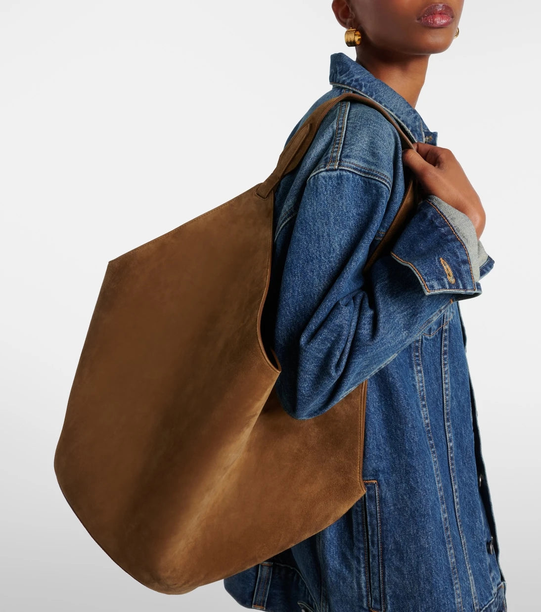 Khaite - Lotus Medium suede tote bag