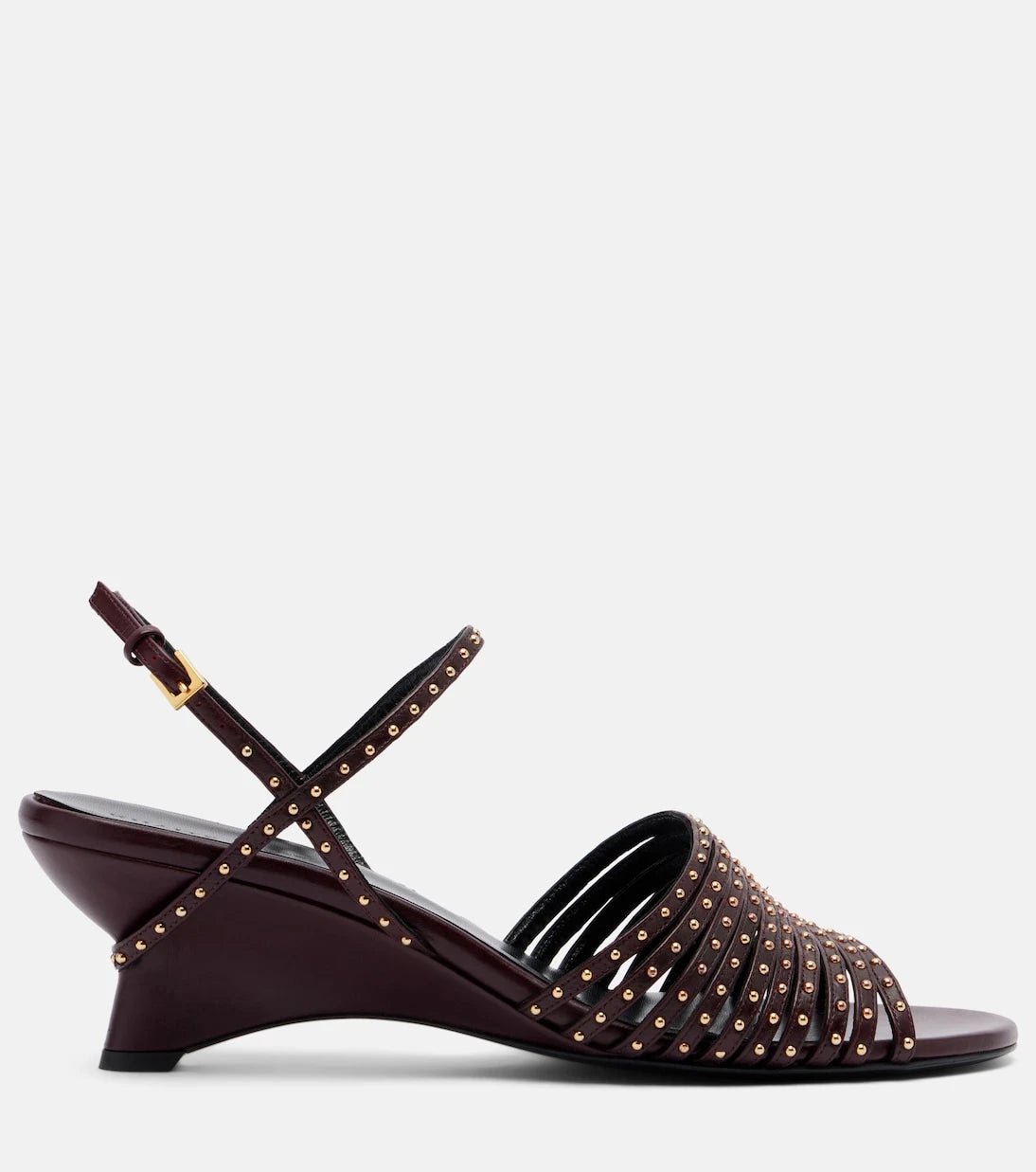 Khaite - Drew 35 studded leather wedge sandals