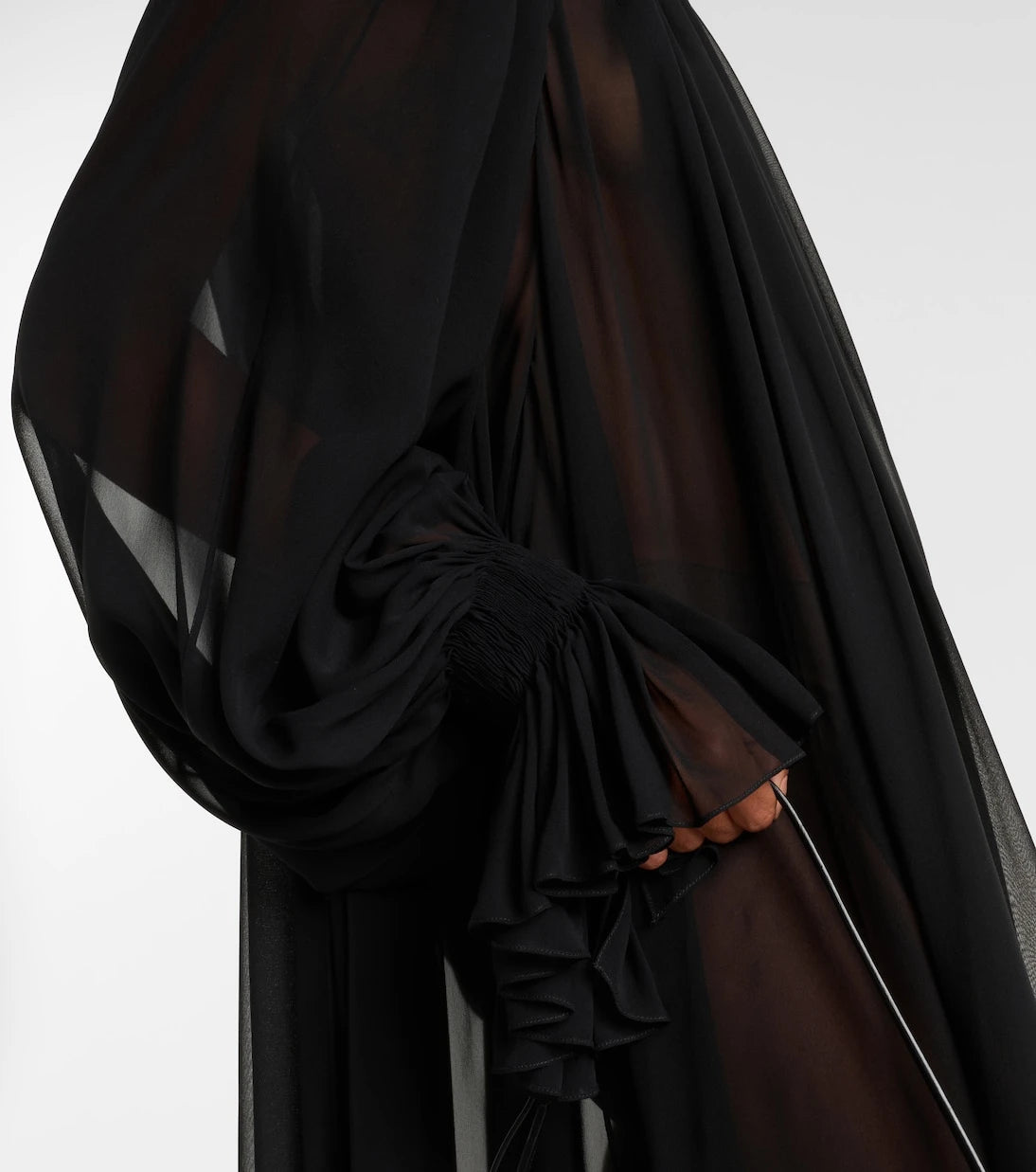 Khaite - Edgar semi-sheer silk tulle midi dress