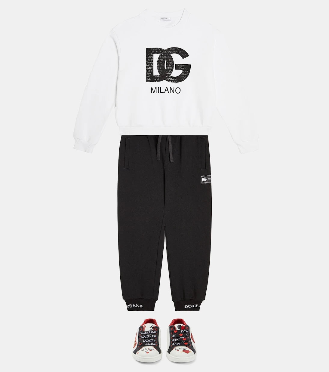 Dolce&Gabbana Kids - Logo cotton jersey sweatpants