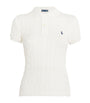 Polo Ralph Lauren White Cable-Knit Polo Shirt