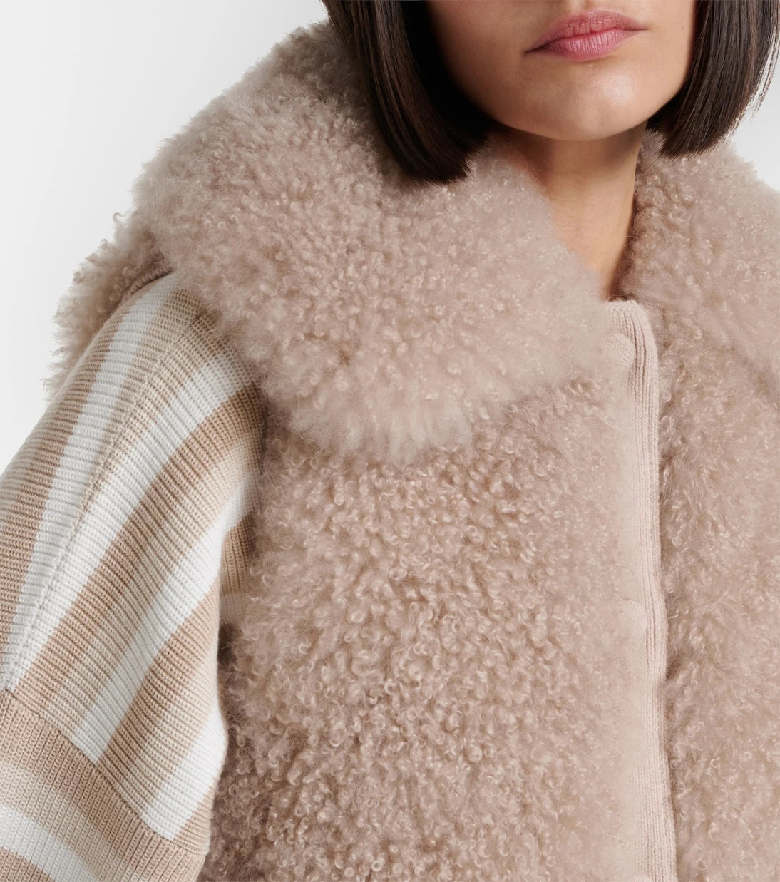 Yves Salomon - Wool-trimmed shearling vest