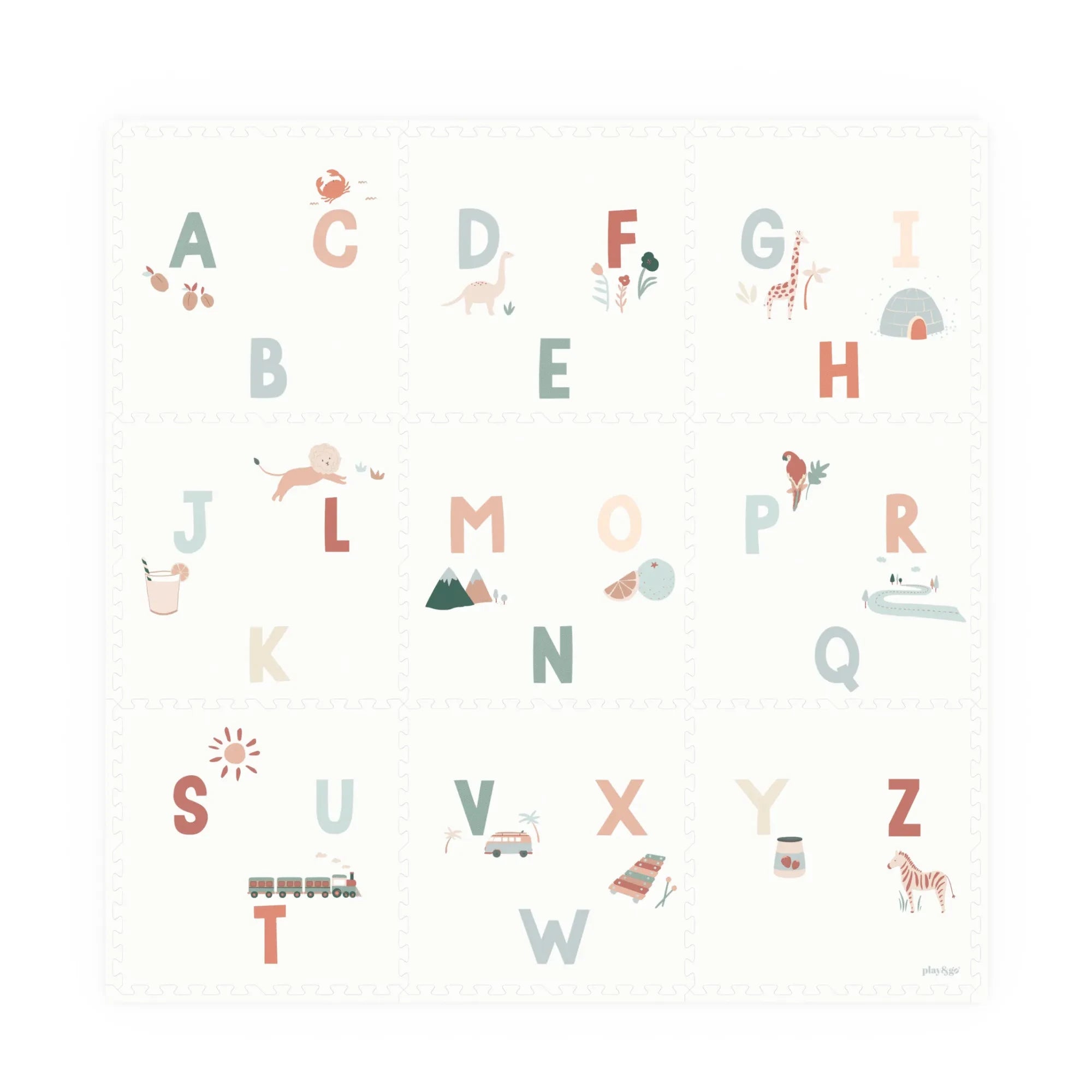 Play and Go - Tiloo modular playmat - Alphabet