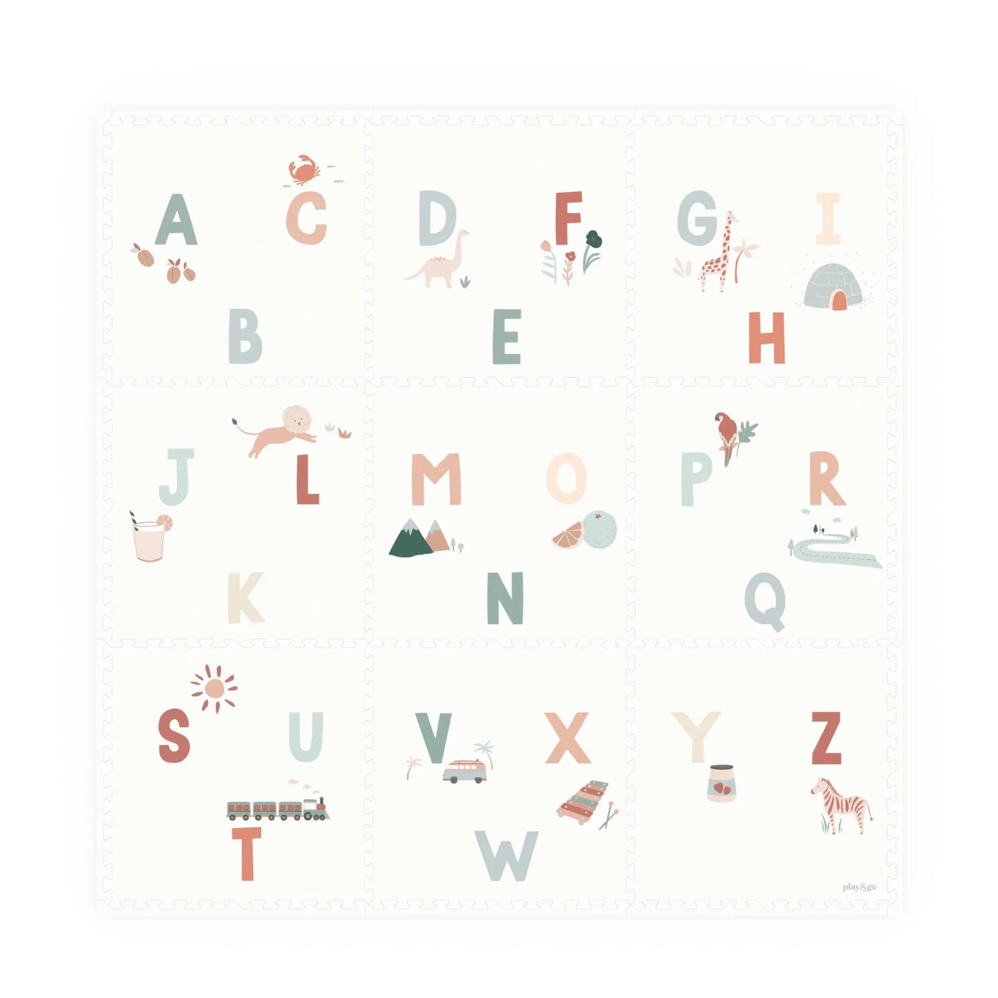 Play and Go - Tiloo modular playmat - Alphabet