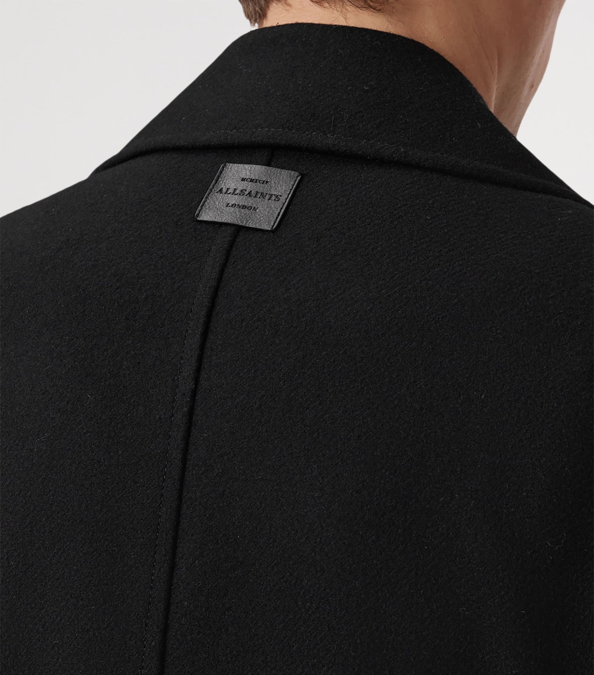 Black Wool-Blend Curran Overcoat