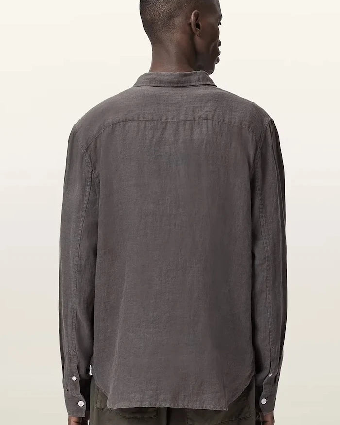 AllSaints erkek keten gömlek LOOM