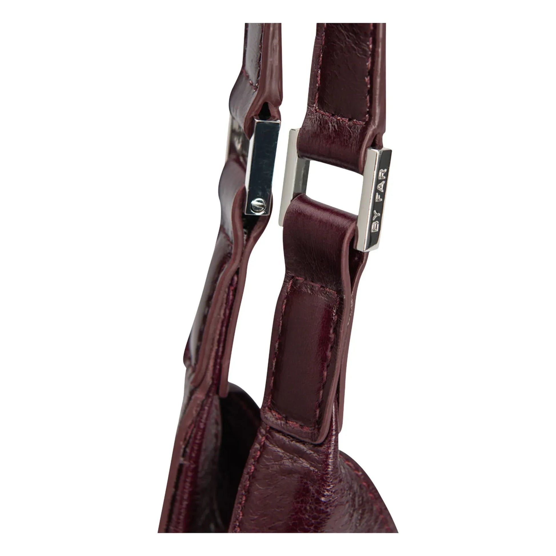 BY FAR - Amber Folio Leather bag | Burgundy