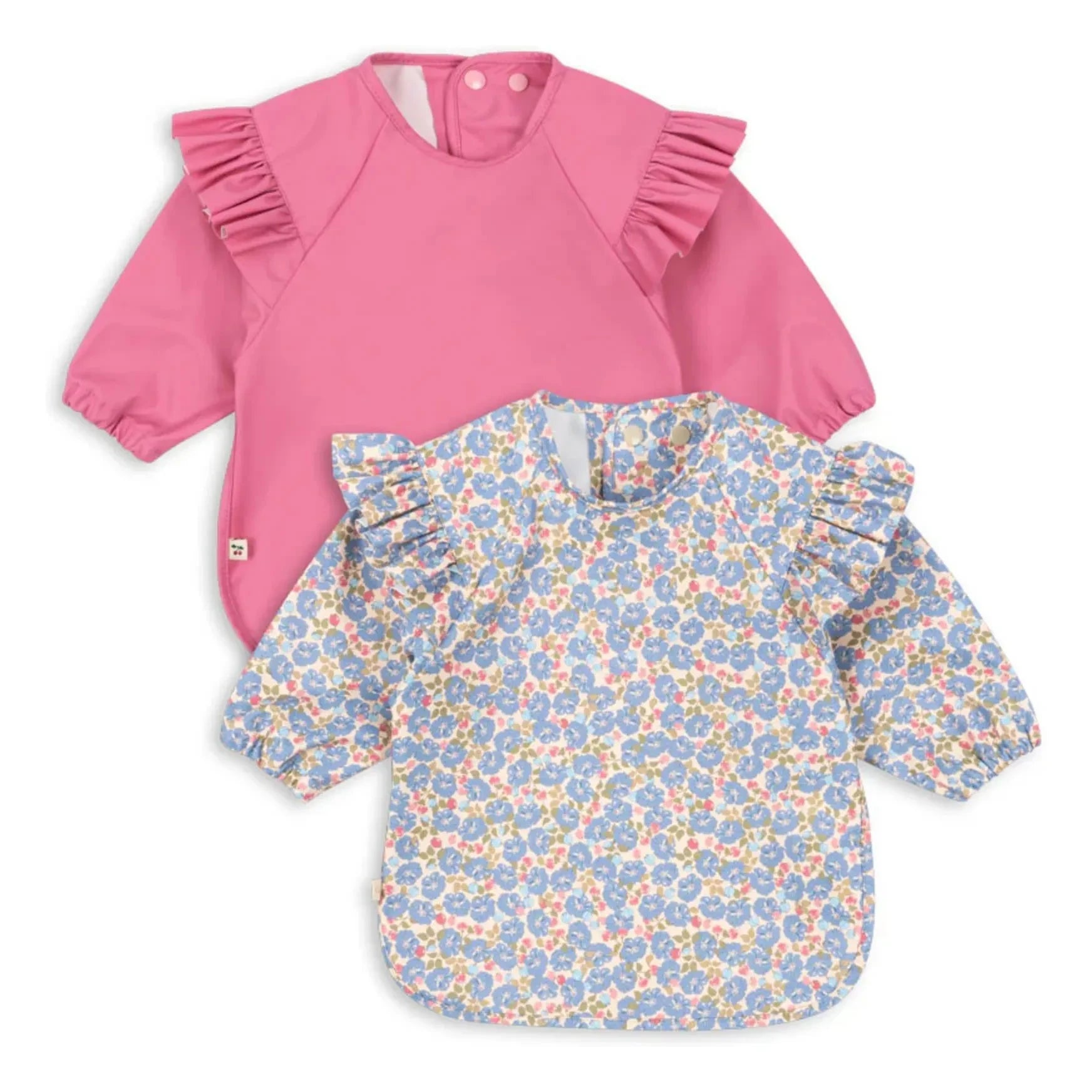 Konges Sløjd - Bibs with Rosier sleeves - Set of 2 | Pink