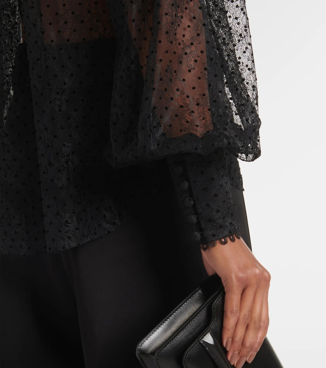 Rebecca Vallance - Ethel tie-neck lace blouse
