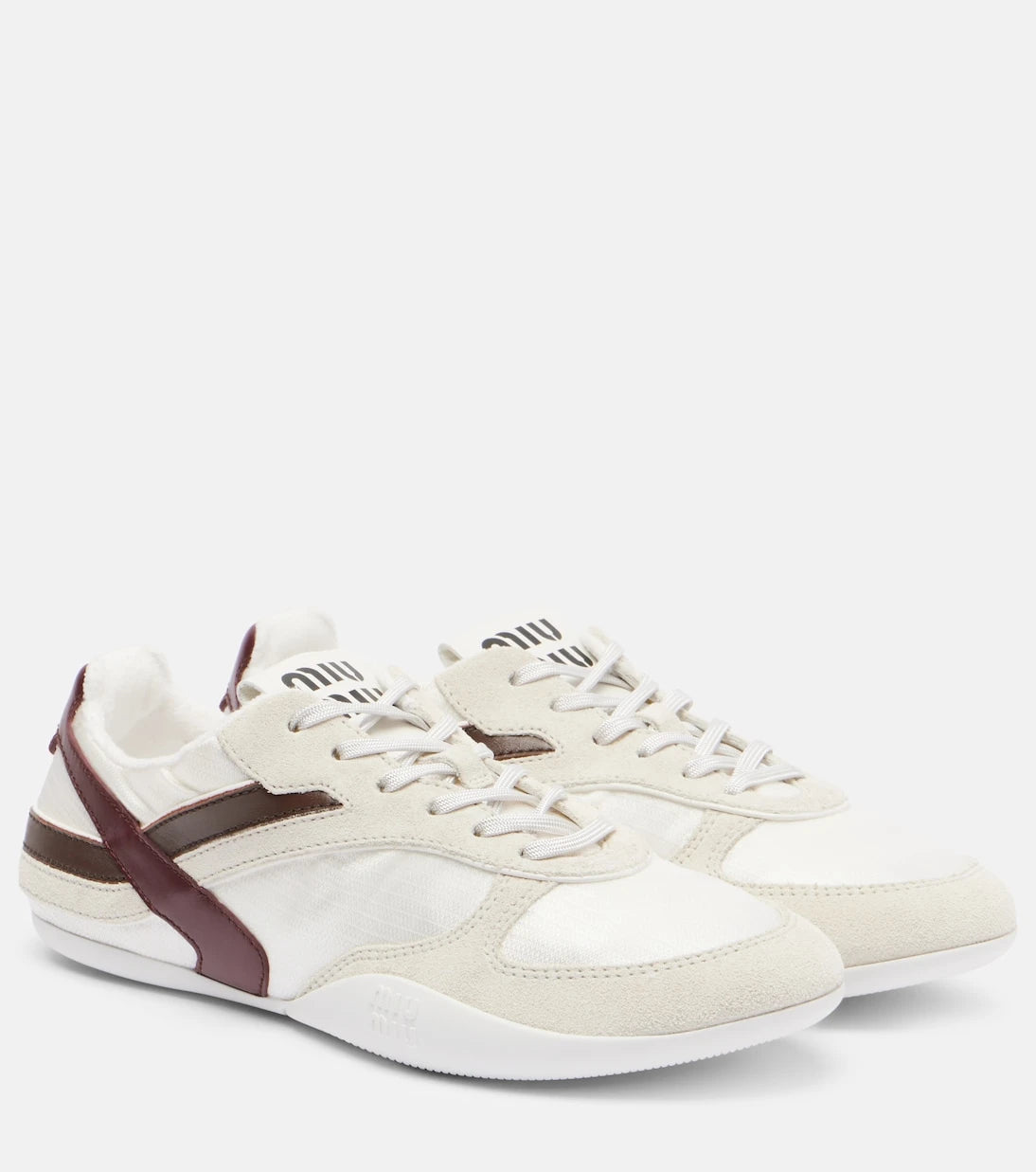 Miu Miu - Gymnasium suede-trimmed sneakers