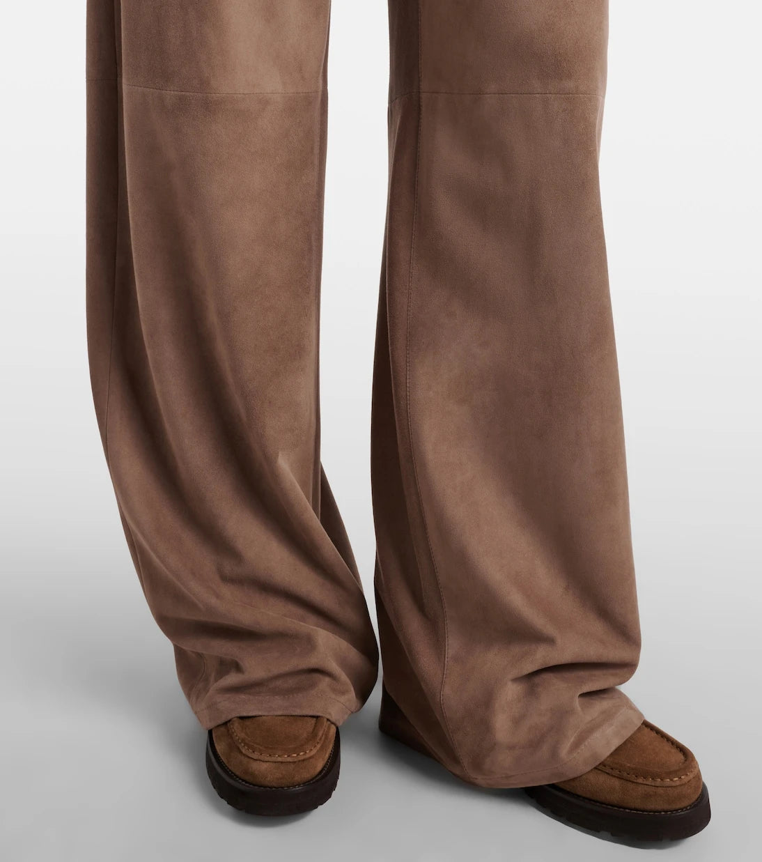 Brunello Cucinelli - Suede wide-leg pants