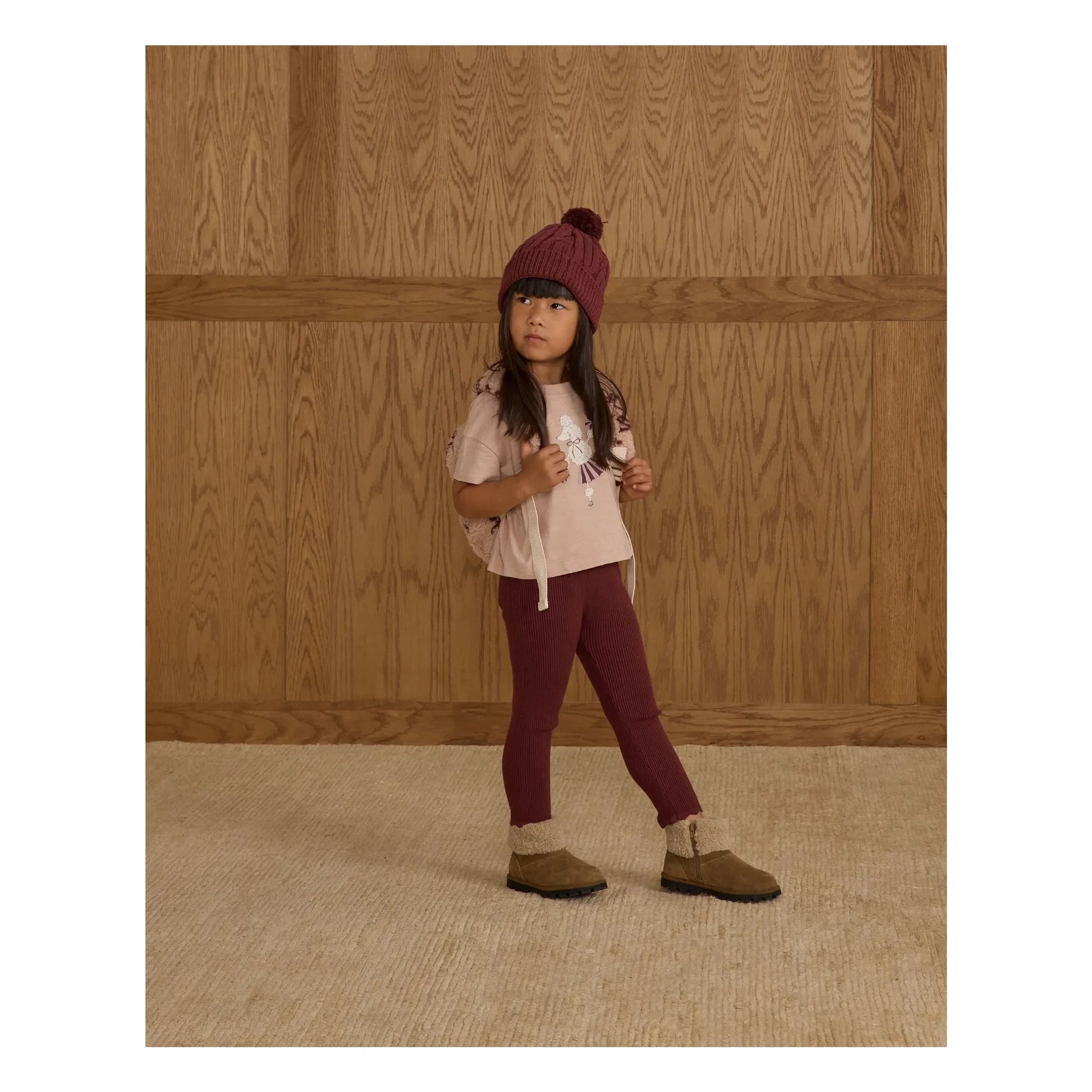 Rylee + Cru - Pointelle Legging | Burgundy
