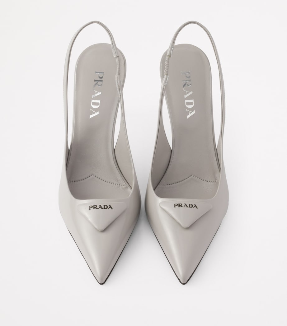 Prada Brushed Leather Slingback Pumps 75