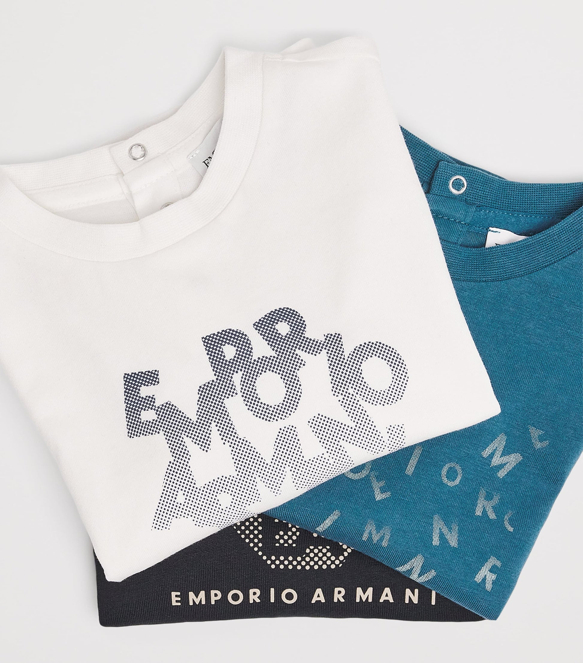 Emporio Armani Kids Pack of 3 Cotton Logo T-Shirts (6-36 Months)