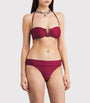 Ribbed Cassis Bikini Bottoms