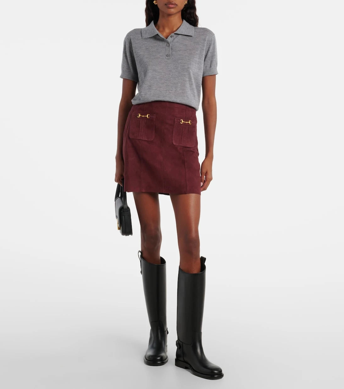 Rixo - Wiley suede miniskirt