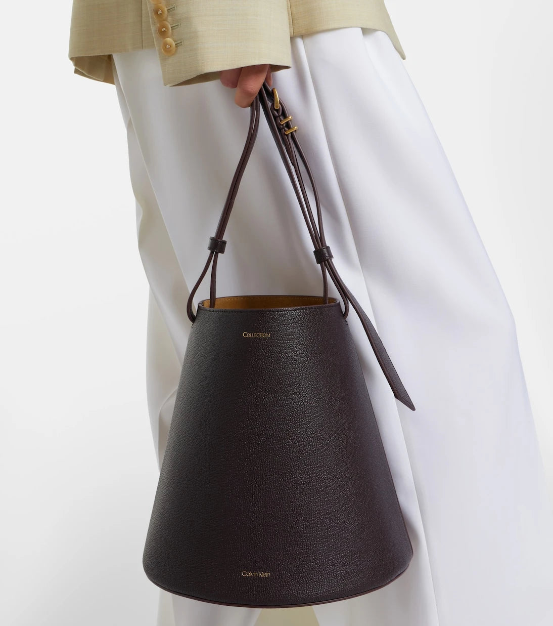 Calvin Klein Collection - Orbita Small leather bucket bag