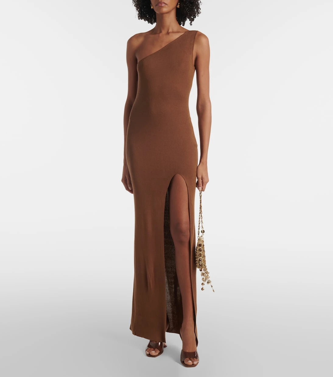 Aya Muse - Hale one-shoulder silk-blend maxi dress