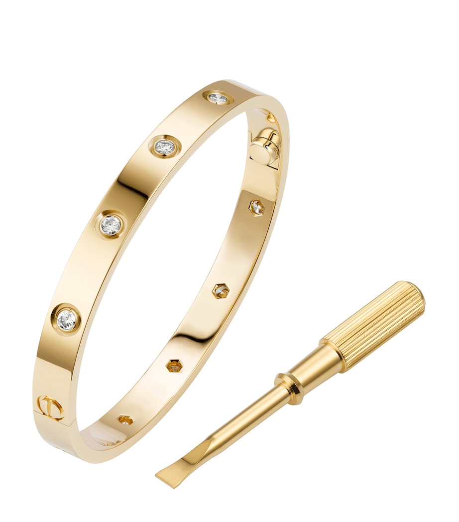 LOVE Classic Yellow Gold 10-Diamond Bracelet