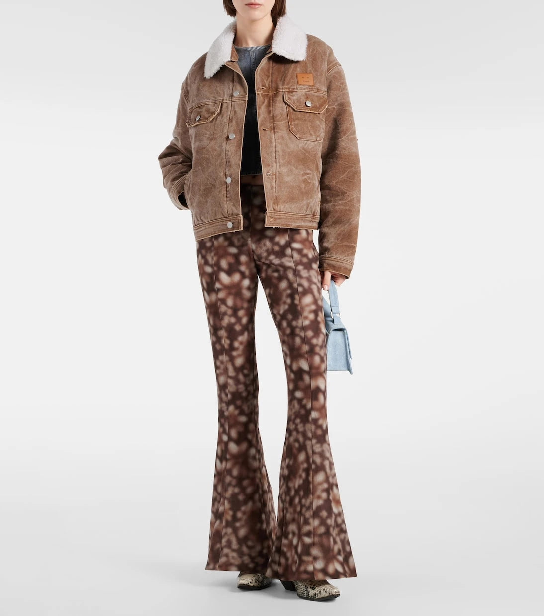 Acne Studios - بنطلون بيبين فلورال واسع