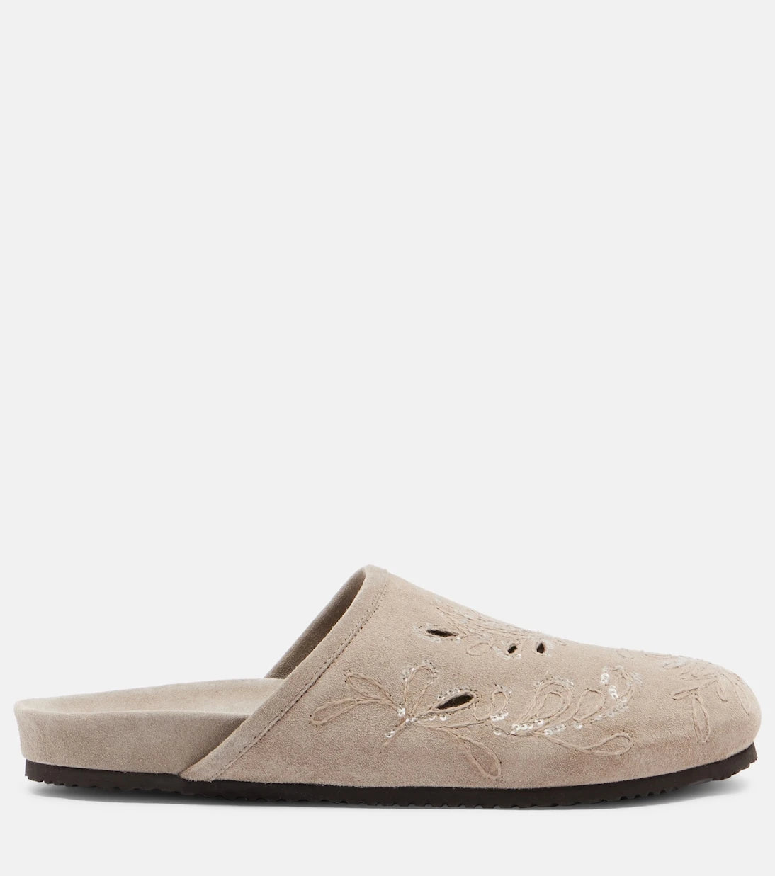 Brunello Cucinelli - Sequined suede slides